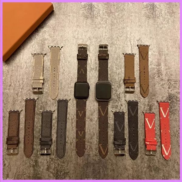 

luxury designer leather watchband for apple watch 6 5 4 se band sport leather bracelet 40mm 42mm 38mm strap for iwatch series 3 2 1 21110403, Black;brown