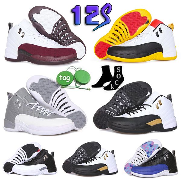 

shoes 2023 basketball jumpman 12 12s xii taxi dark grey vivid pink french blue gym red the master flu game bordeaux toddler children kid