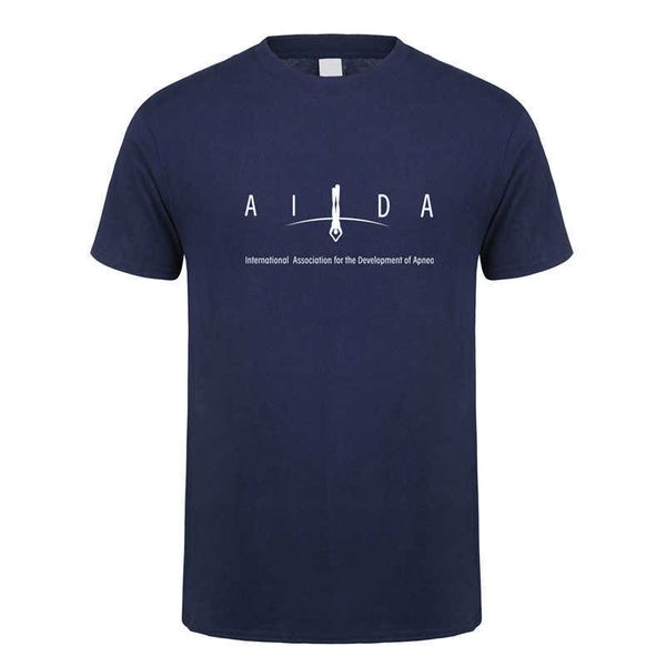 

men's t-shirts aida international t shirt men cotton short sleeve diving mans tshirt tee lh-272 l230216, White;black