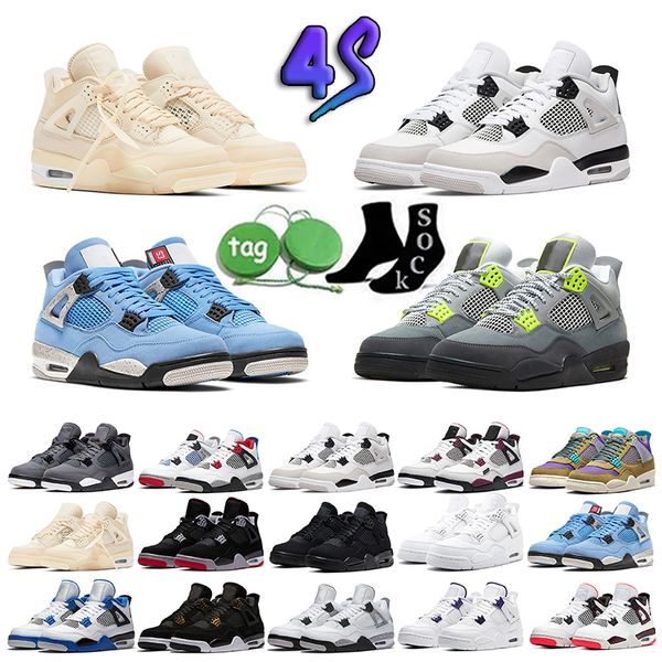 

military black 2023 4 4s mens sports basketball shoes jumpman zen master university blue cement cat white shimmer cool grey trainer designer