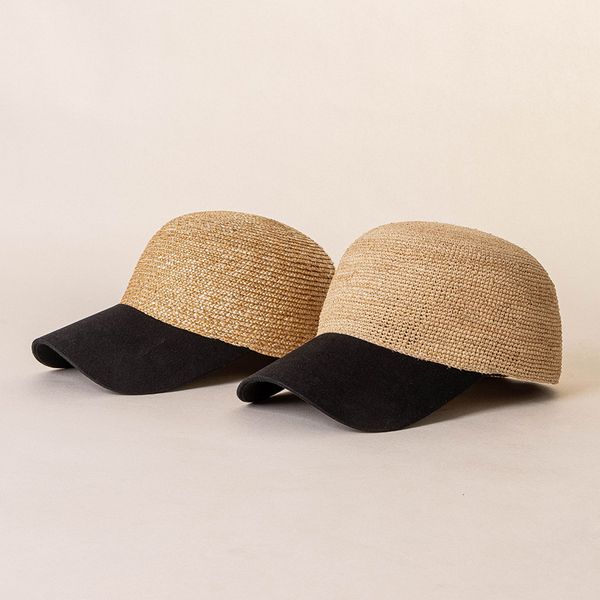 

stingy brim hats fashion casual straw ladies sunscreen sunshade ed cap outdoor shopping travel hat 230215, Blue;gray
