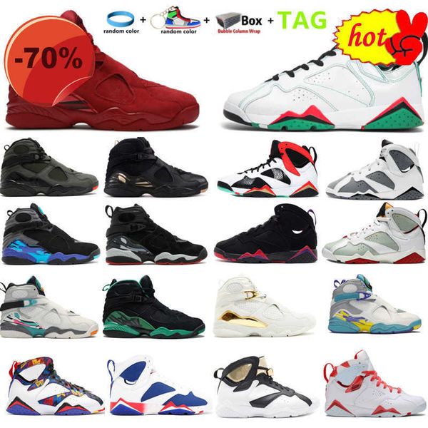 

sandals new 2022 release vii 7 7s men basketball shoes bordeaux paname hare viii 8 8s aqua chrome sports sneakers trainers pantone sweater c, Black