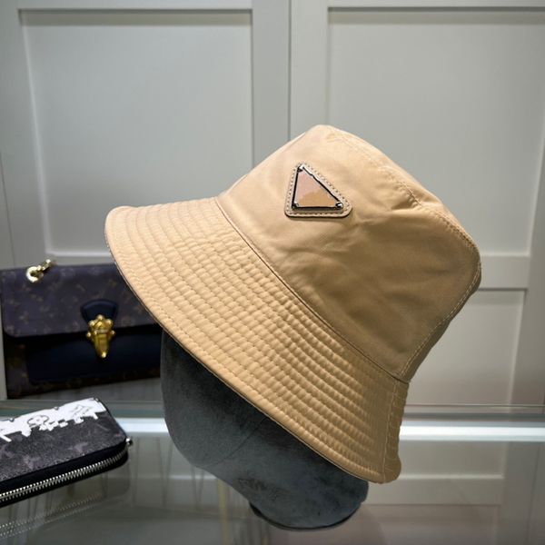 

new 2023 womens bucket hat designer mens triangle badge beanie wide brim hats baseball cap casquettes outdoor casual fashion caps, Blue;gray
