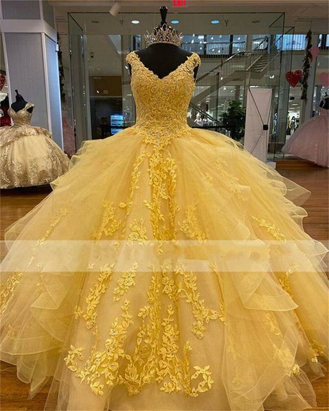 

yellow quinceanera dresses ball gown with big bow sweet 16 birthday prom gowns, Black