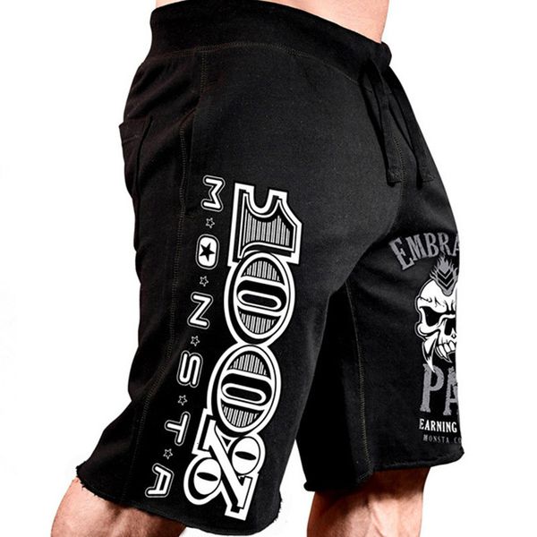 

men's shorts summer mens slim brand calflength fitness bodybuilding fashion casual gyms jogger workout beach short pants sportswear 230, White;black