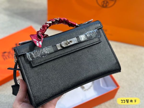 

2023 h-brand 22cm swift leather bag marmont handbag messenger totes fashion handbags classic crossbody clutch pretty gift designers bags