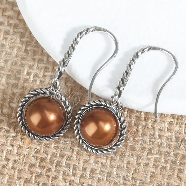 

stud earrings with charm personalized 18k gold plated pearl drop dangle earrings for women, Golden;silver