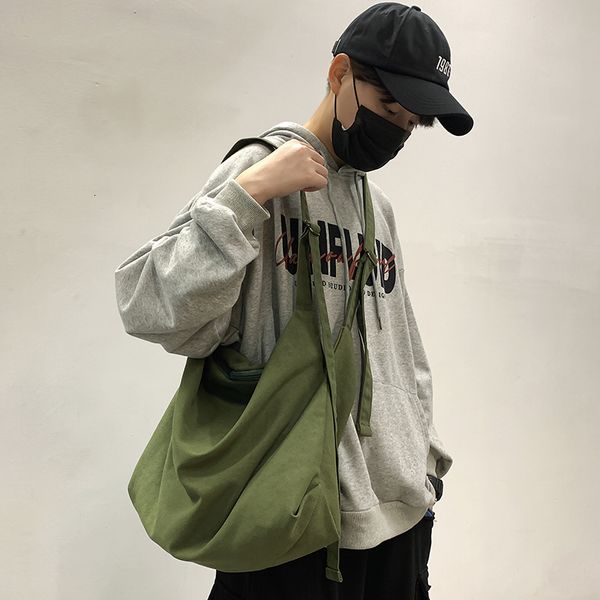

shopping bags vegan canvas fashion simple large capacity foldable and reusable for men women shopper big 230216