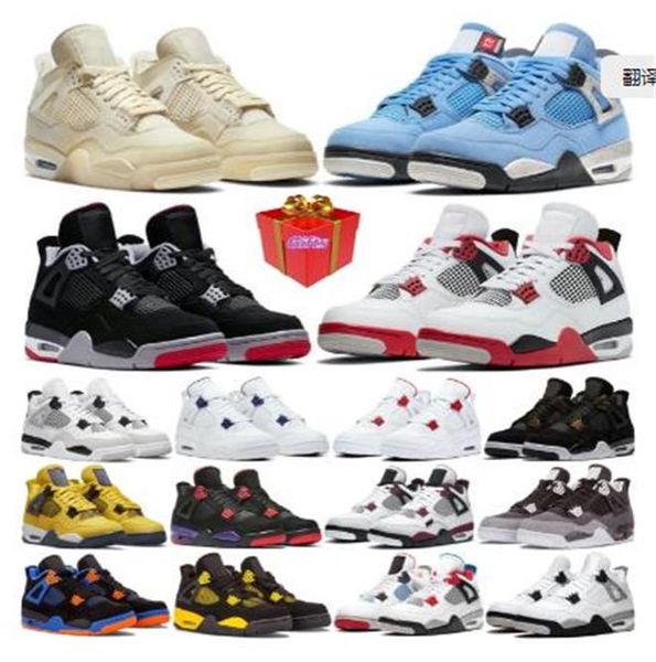 

mens basketball shoes 4 4s sneakers sail violet midnight navy cool grey patent starfish university blue oreo bred black cat dark women sport