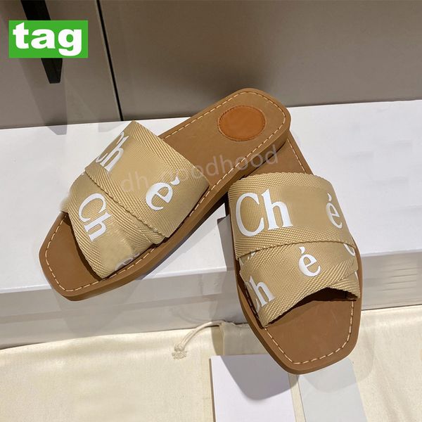 

designer slippers paris white black pink mesh embroidered embossed linen beige woody flat mule slide sandals loe women luxury summer beach p
