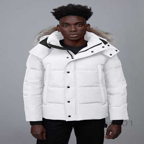 

winter fourrure down parka homme jassen chaquetas outerwear wolf fur hooded manteau wyndham canada jacket coat hiver doudoune mensnbk0, Black