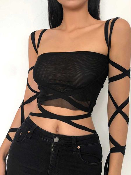 

women's tanks camis 2023 new women fashion harajuku tank bandage shorts sleeveless summer y2k solid aesthetic cropped cute ropa mujer, White