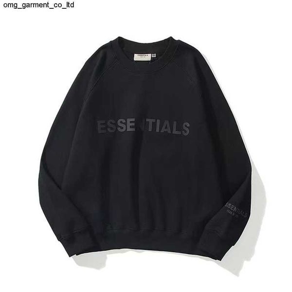 

men's designer couple sweater fashion brand essential men's women's sweater crew neck hoodie, Black