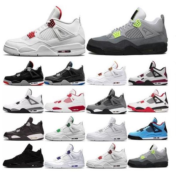 

men women basketball shoes 4s 4 university blue white oreo black cat fire red motosports royalty breathable mens trainers sports sneakers si