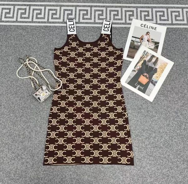 

women's sweaters knit designer dress for woman long t shirt black girl designer clothing casual lady bodycon sleeveless letter slim fit, White;black