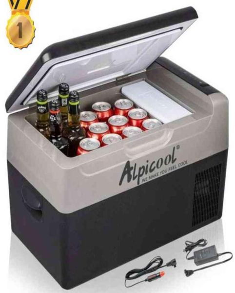 

22l car fridge 12v 24v portable compressor cooler mini fridge auto zer caravan truck travel home camping refrigerator h2205102802078
