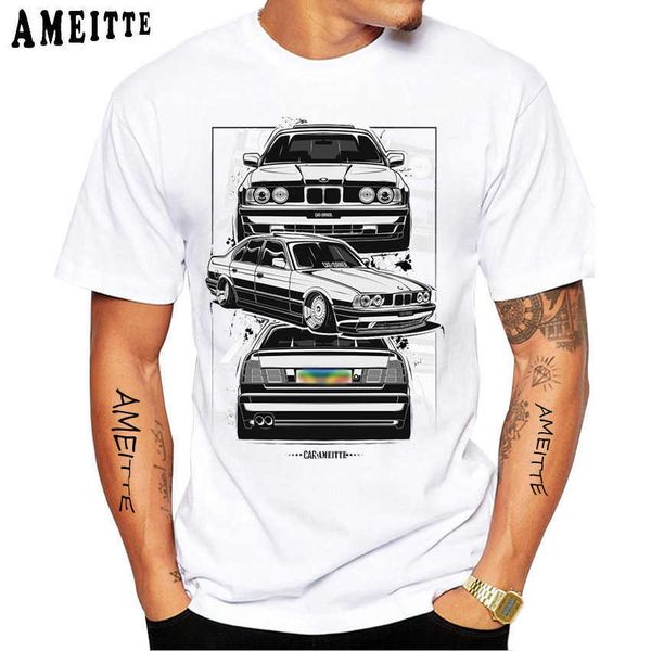 

men's t-shirts new summer men short sleeve drive the classic germany eudm - e34 m5 - classic t-shirt vintage boy casual man white tees, White;black