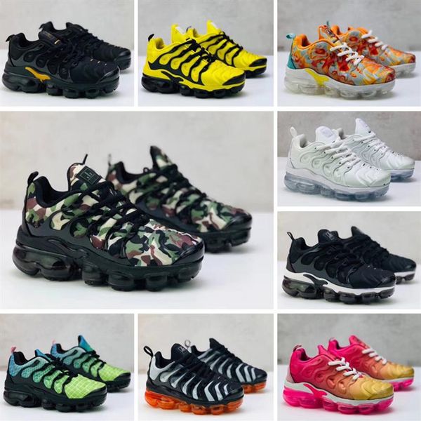 

new kids tn plus baby boy girl children athletic shoes fashion sneaker outdoor black white multi camouflage running shoes eur28-35297d