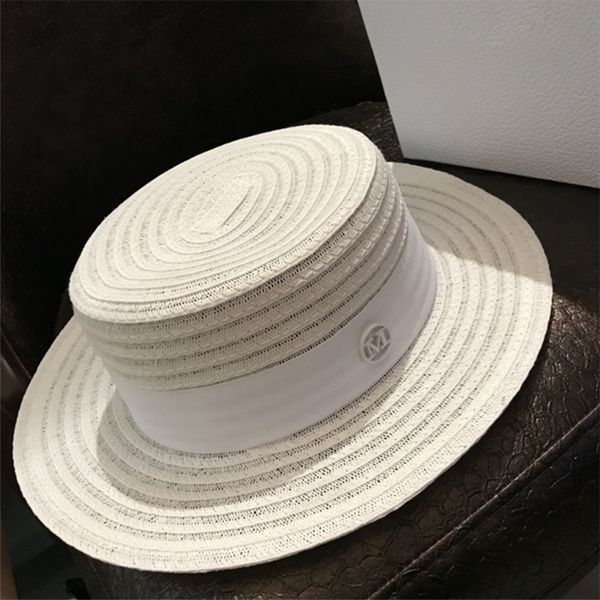 

flat straw hats summer beach breathable cap outdoor travel sun protection braided wide brim hats for lady, Blue;gray