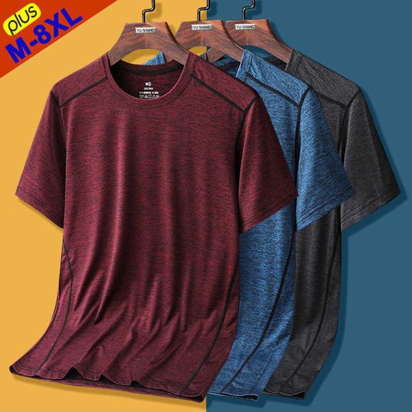 

men's t-shirts t-shirts men plus size 8xl summer male tshirt female camping tee shirt breathable traveling basic sports tees l230216, White;black