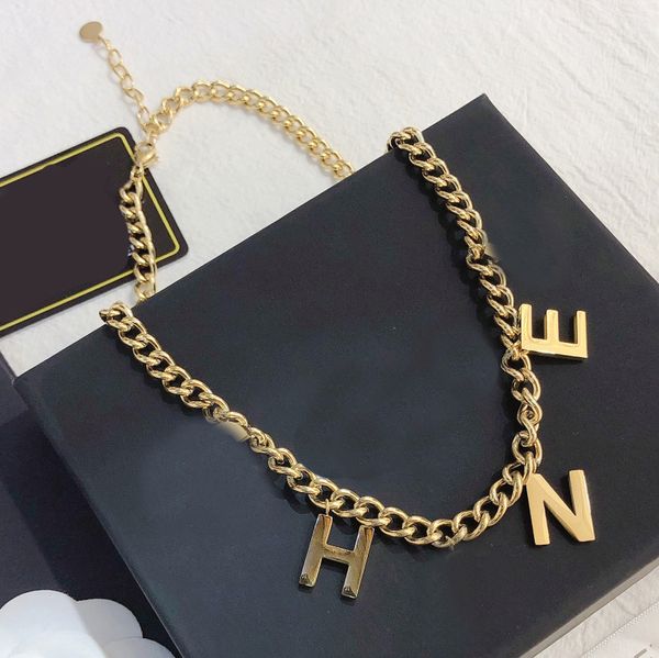 

ring accessories diamond luxury designer necklace flowers clover bangle women pendant necklaces 18k gold plated stainless steel choker lette, Silver