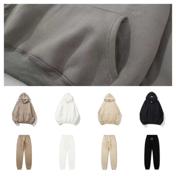 

2023 designer men women knitting essentia sweater hoodie spring oversize autumn fear ess silicon skateboard high god hoody hooded 7o5x, Black