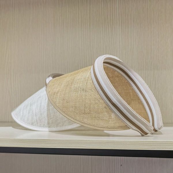 

stingy brim hats simple and casual day wear women's hemp yarn empty hat sunscreen beach straw fashion 230215, Blue;gray