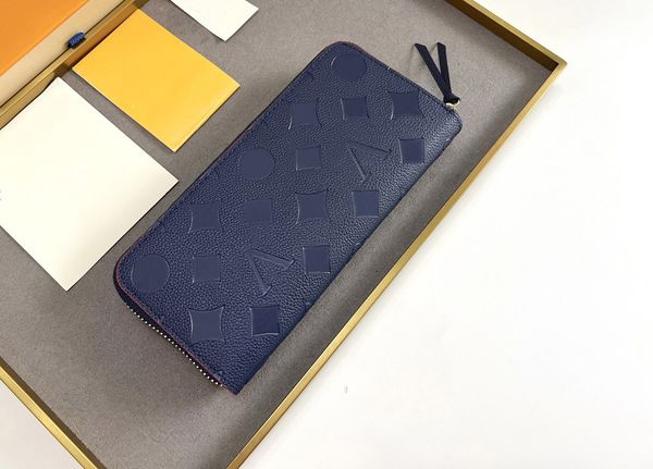 

fashion designer wallets luxury clemence purse clutch bags highs quality flower letter coin purses men women plaid card holder with original, Red;black