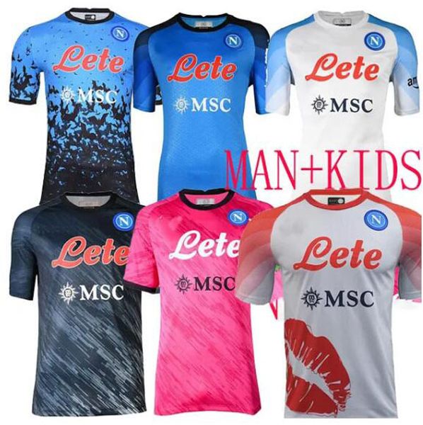 

22 23 ssc napoli soccer jerseys halloween simeone lozano osimhen christmas limited edition football shirts valentine's valentine 2023 a, Black;yellow