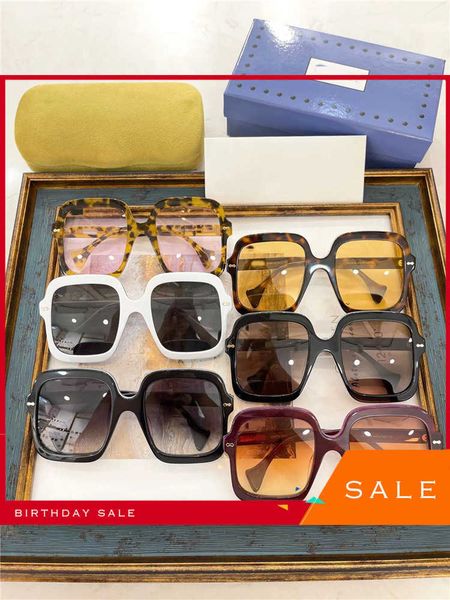 

luxury brand sunglasses uv400 new g family ins popular star with the same gg1241s plate large frame female shades fashion, White;black