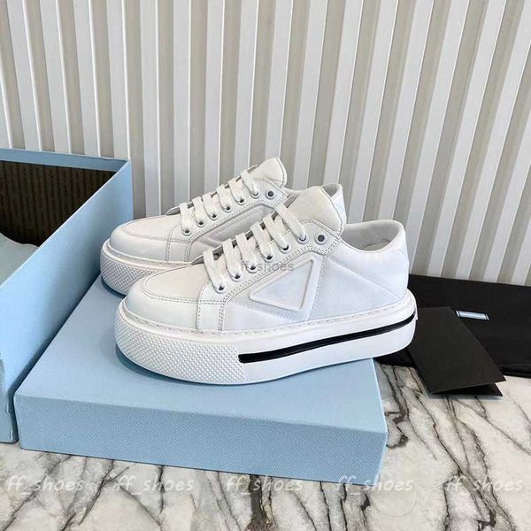 

2023 fashion sneakers women designer luxury sport casual shoes recycled nylon glossed-leather shoe comfortable breathable ladies white sneak, Black;pink