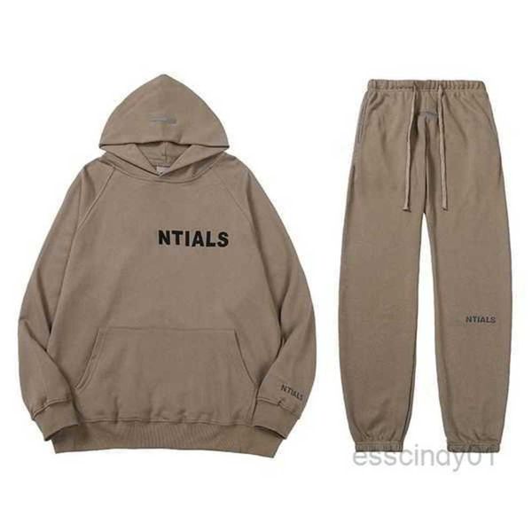 

fear of designer ess tracksuits womens hoodies pullover hooded essential fashion brand designers loose sweatshirt lovers suit clothing god 2, Black