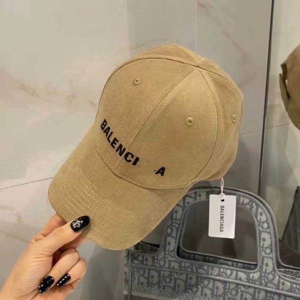 

balenci aga cap trendy baseball embroidered wash denim cotton worn sun protection sunshade new men paris and women letm, Blue;gray