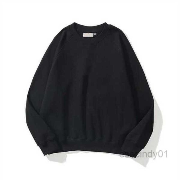 

ess classic men's and women alike hoodie long sleeve essential trapstar cashmere thick sweater women's sweat shirts loose springkm, Black