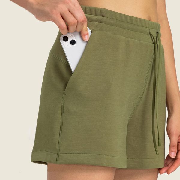 

l340 machine washable yoga shorts tennis sports pants daily stride sweatpants women wide pants commuter loungeful high-rise short 4"