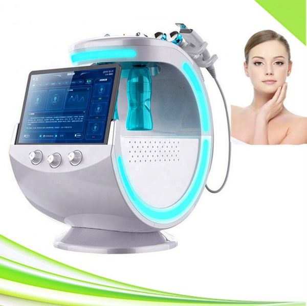 

7 in 1 oxygen jet peel hydradermabrasion beauty equipment smart ice blue skin scanner analyzer hydro dermabrasion vacuum blackhead remover a, Black;white