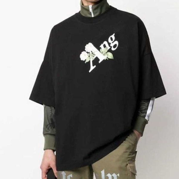 

men's plus size tees luxury t shirt designer shirts floral letter hoodie round neck short sleeve men and women pullover cotton t-shirt, White;black