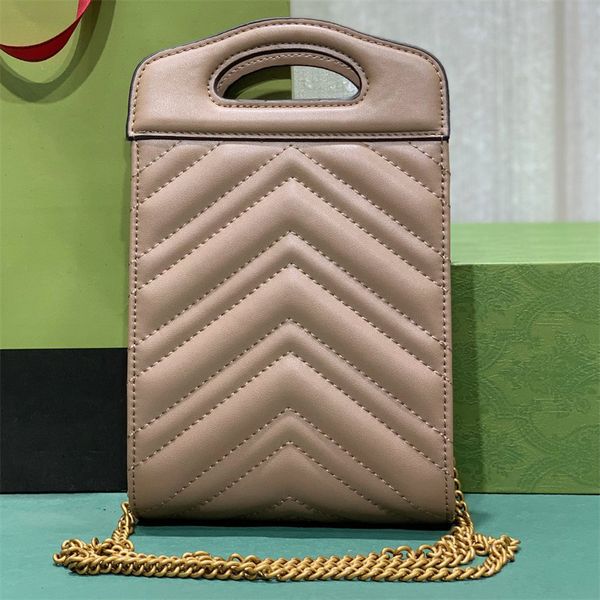 

classic handle mini bag matelasse chevron leather designer antique gold toned hardware tote chain shoulder strap 2023 crossbody shoulder bag