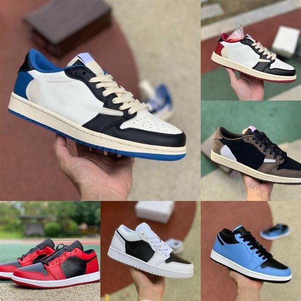 

2022 jumpman x 1 1s low basketball shoes sandals starfish white brown gold banned unc court purple gold black toe panda noble red 261i