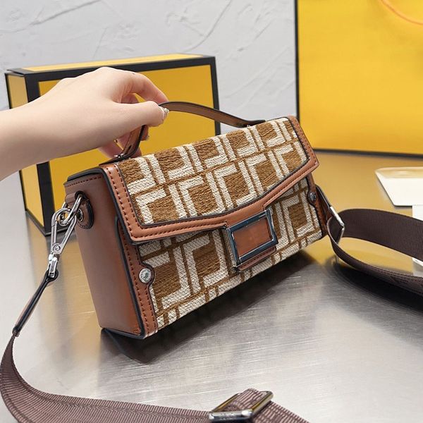 

ff bag bag designer totes handbag women classic imitation brand patchwork canvas multicolor shoulder bag versatile commuting party dinner wa