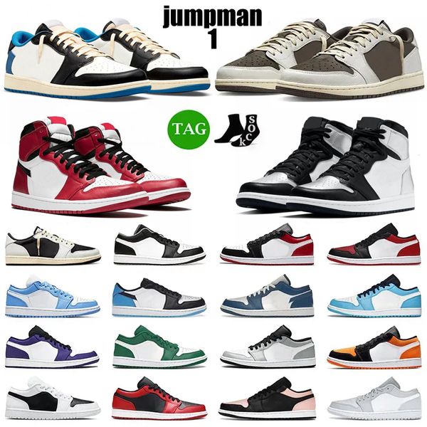 

jumpman 1 1s classic basketball shoes hyper royal black phantom lost and found denim reverse mocha chicago fragment starfish mens trainers s