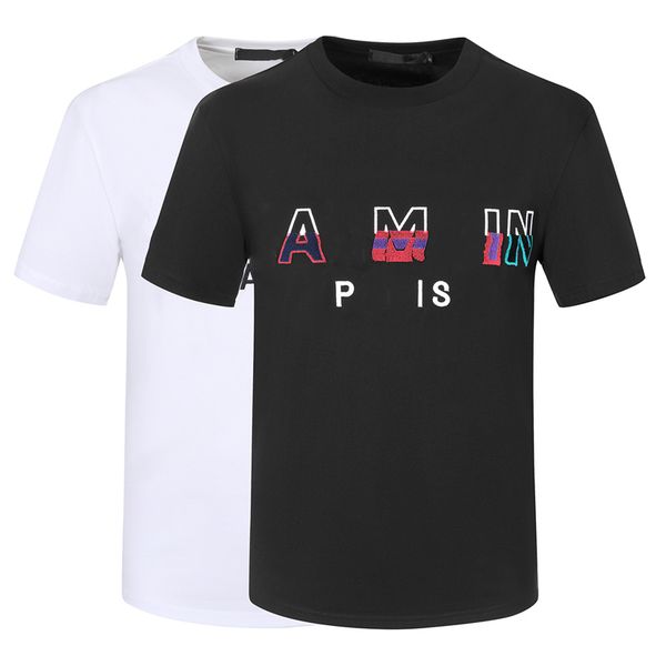 

2023 mens t shirt fashion men letter printing designers tshirts casual man womens skateboard short sleeve t shirt, White;black