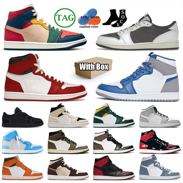 

2023 basketball shoes 1 1s sneakers mens womens black white chicago lost and found high og dark mocha low black phantom reverse mocha men tr, White;red