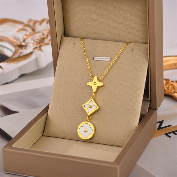 

classic style clover shell pendant necklace jewelry for women, Silver