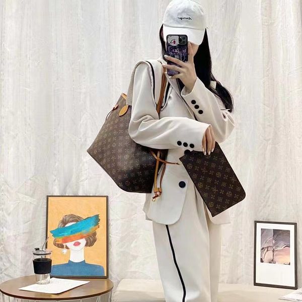 

fashion 2pcs totes woman women luxurys designers bags pu leather handbags messenger crossbody shoulder bag wallet lady clutch 0052