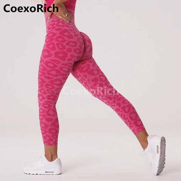 

nxy yoga outfits 2022 leopard fitness legging pants seamless high waist scrunch butt sports running tights trousers sportswear 220523, White