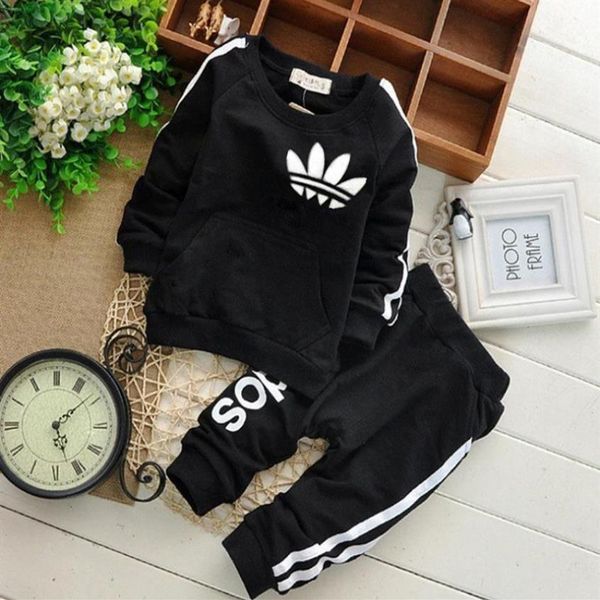 

brand baby boy clothes sets autumn casual baby girl clothing suits child suit sweatshirts sports pants2660, White