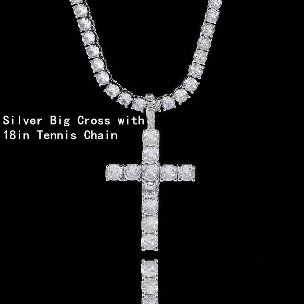 Silver with 18inch Tennis Chain