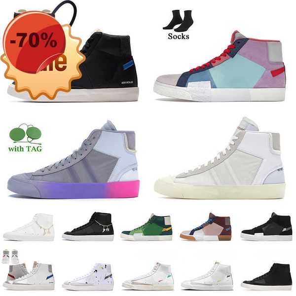 

sandals mid blazer 77 vintage women mens mosaic casual shoes sb platform trainers color code black grim reaper white pendants indigo cool gr