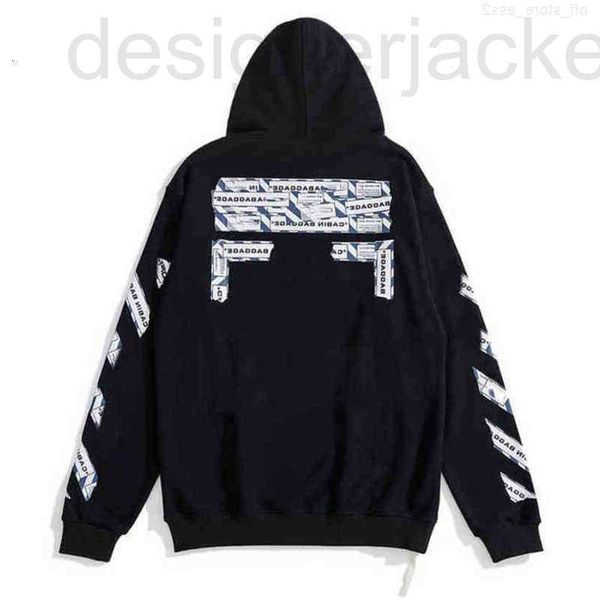 

men's hoodies & sweatshirts designer mens loose classic hood cottons pullover long sleeved back oil paint arrows hooded hoodie coat 3c, Black